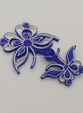 DK43  大蝴蝶 精细纯手工硬盘扣旗袍唐装京城老盘扣