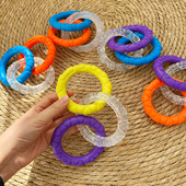 多巴胺狗狗拉环耐咬耐扯三环磨牙幼犬中小型犬柴犬互动玩具 包邮