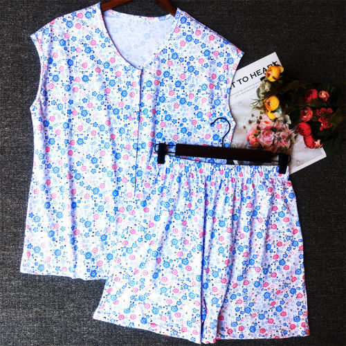开衫无袖背心短裤家居服套装