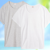 t恤男 爸爸大码 夏季 2件 全棉内衣半袖 短袖 薄款 中老年宽松纯棉汗衫