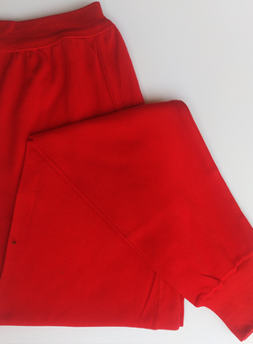 本命年大红色男士纯棉秋裤高腰单件春秋冬中老年爸爸保暖线裤衬裤