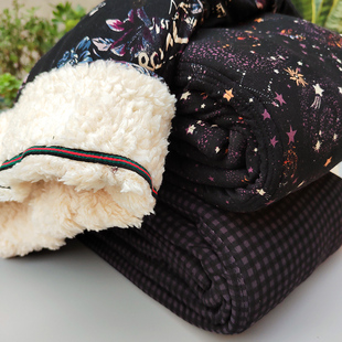 福利款中老年人修身棉裤女妈妈高腰加绒加厚保暖裤大码棉毛裤外穿