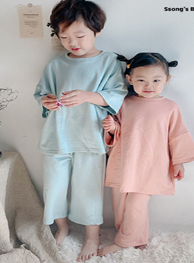 韩国ssong's baby儿童家居服睡衣男孩女孩宽松睡衣