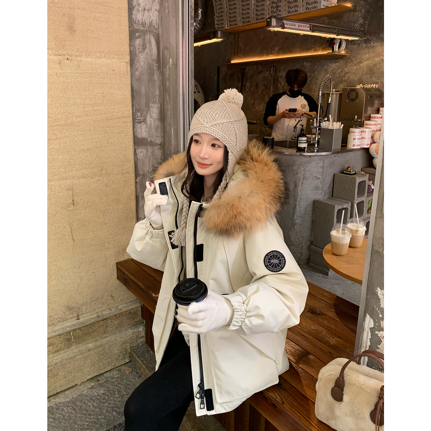 2025新款羽绒服女款连帽外套厚实