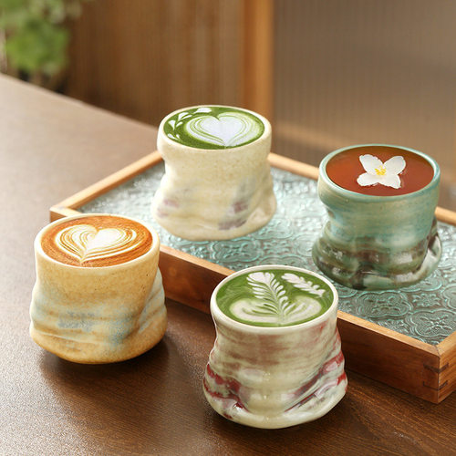 沙特风陶瓷手握浓缩咖啡杯220ml