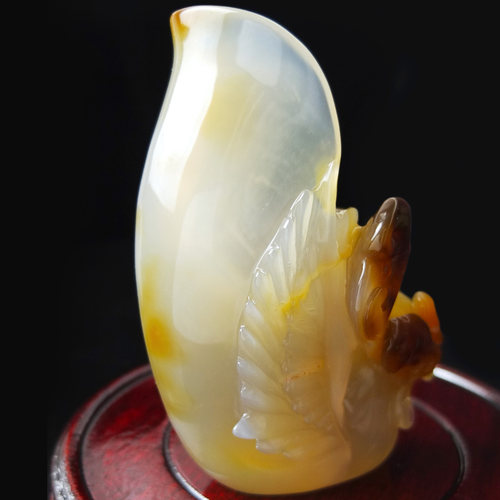 天然玛瑙玉髓收藏款包邮凤凰摆件