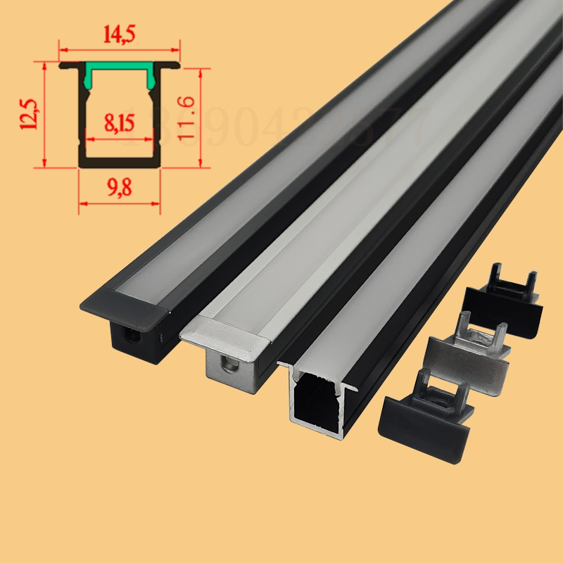 led嵌入式灯槽橱柜灯铝槽12mm