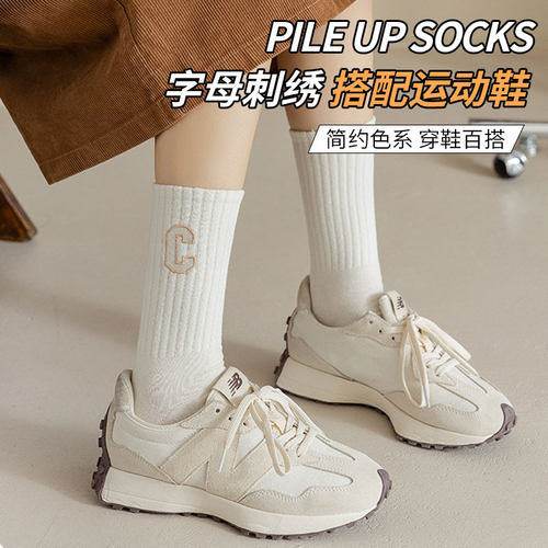 袜子女潮ins外穿搭配运动鞋板鞋