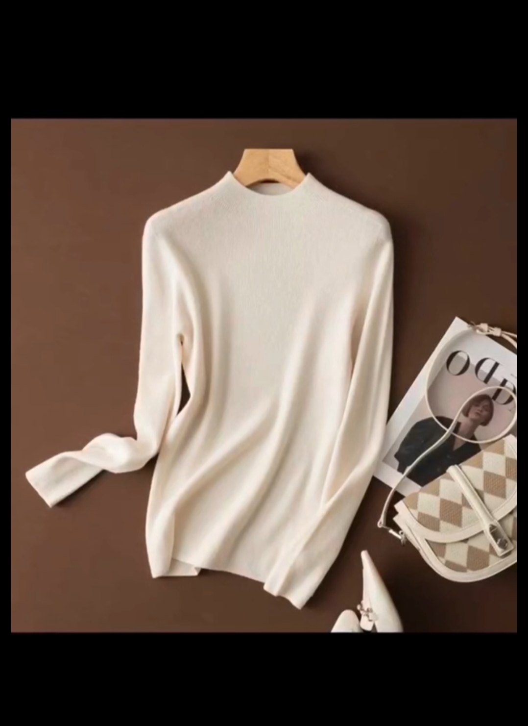 享永子高领新款修身打底衫 竖领紧身针织衫高弹女高领秋冬季毛衣