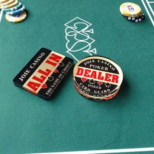 德州扑克圆形高档亚克力水晶DEALER庄家位庄码压牌片button指示牌