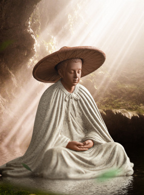 中式创意陶瓷人物侠客摆件禅意家居客厅博古架桌面装饰品鱼缸造景