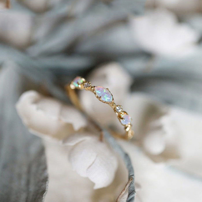 【银河の泪】超精美日本AGET*E同款流光溢彩日本欧泊925纯银戒指