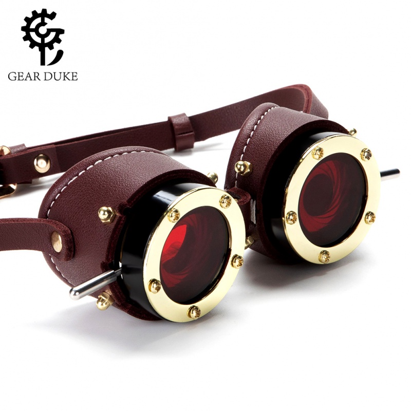 一件代发蒸汽朋克工业复古护目镜万圣节哥特金属风镜暗黑服装配饰