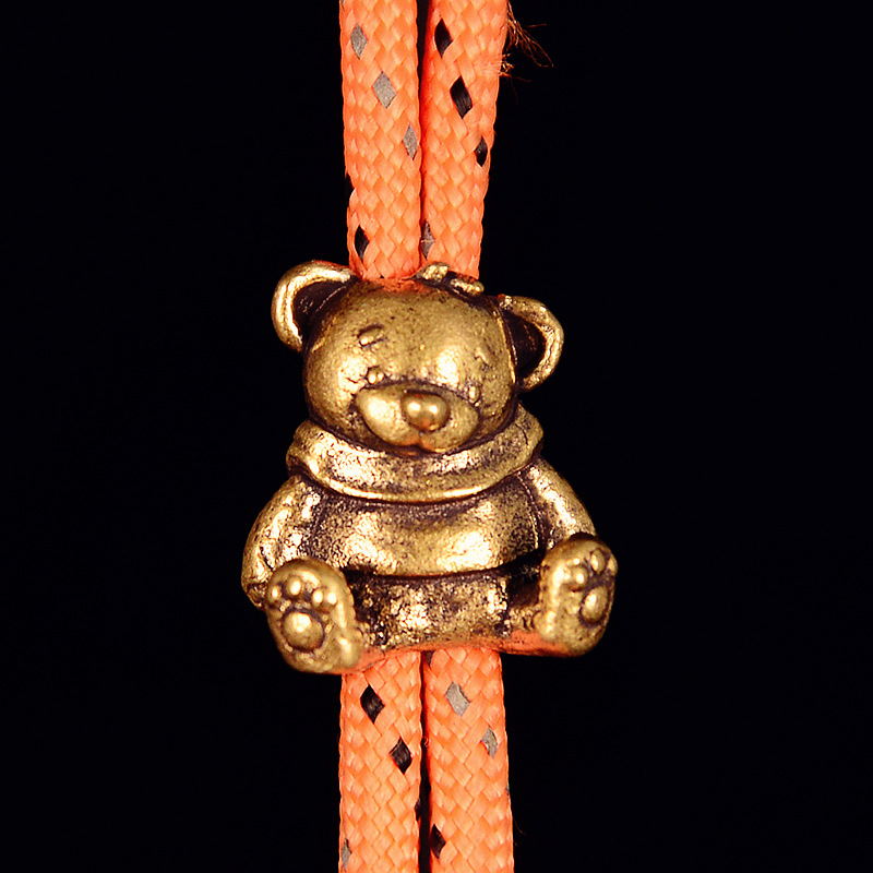 欧美创意小熊吊坠刀坠EDC项链吊坠钥匙扣挂件DIY伞绳背包配饰