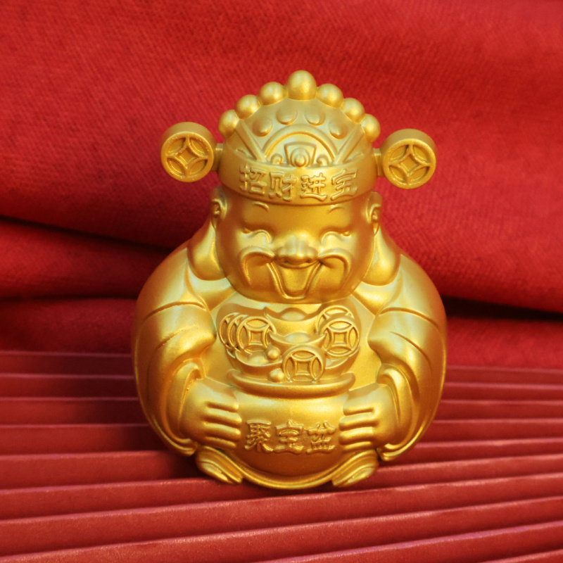 金属笑脸财神爷摆件汽车桌面摆件财爷八方来财柴神爷爷展销会礼品