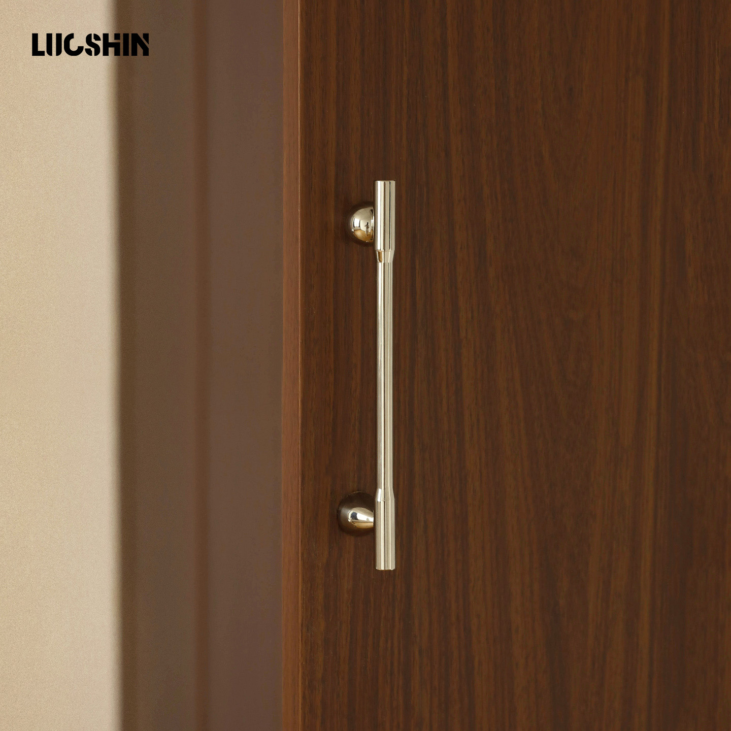 法式轻奢简约钛银色黄铜柜门把手