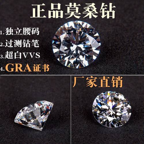 正品D色莫桑石裸石裸钻美国进口1克拉moissanite戒指婚戒镶嵌宝石 - 封面