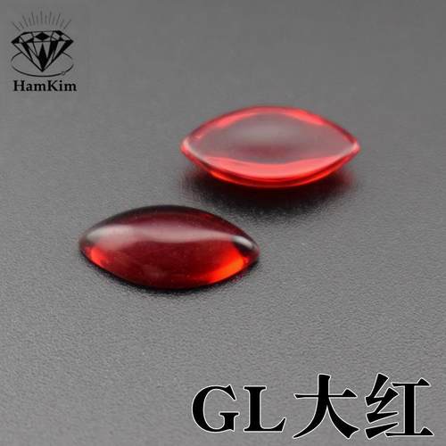 大红色水晶石工艺品镶嵌