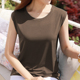 t吊带背心百搭内搭外穿圆领复古休闲无袖 新款 女夏季 上衣T恤