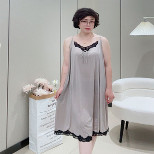 2024新款大码吊带睡裙百搭不挑人冰丝面料薄款不皱不泄不起球多色
