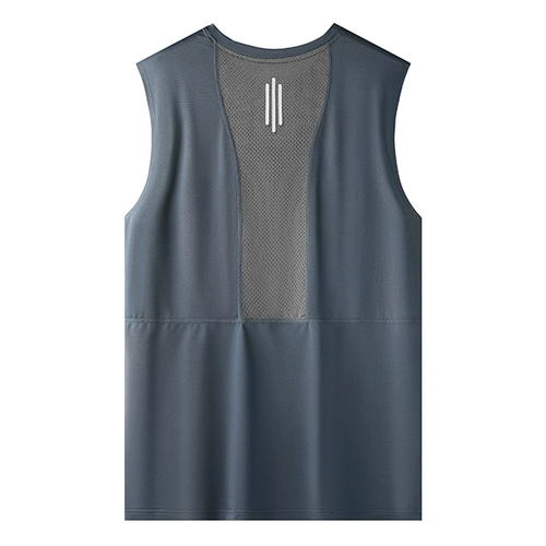 Дизайнерская летняя майка, шелковая дышащая быстросохнущая футболка без рукавов, жилет для спортзала, тренд сезона, для бега
