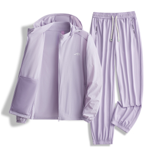 原纱防晒衣套装女夏季轻薄户外防紫外线冰丝防晒服情侣运动服外套
