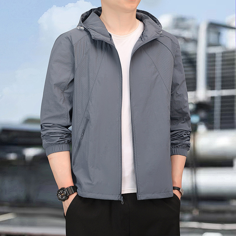 轻薄速干男款防晒衣夏季宽松防晒服夹克户外钓鱼专用冰丝透气外套