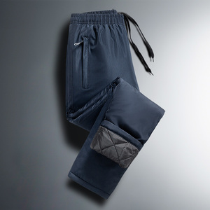 送爸爸保暖御寒棉裤男防风休闲裤冬季外穿直筒裤中老年加厚运动裤