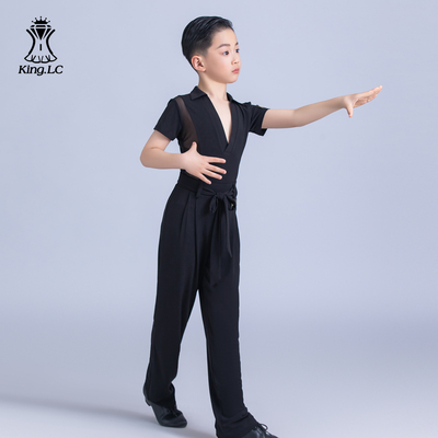 鹏翼之美拉丁舞服男童练功服