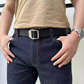 纯钛腰带扣钛合金战术腰带男弹力尼龙户外运动编织裤 带防金属过敏