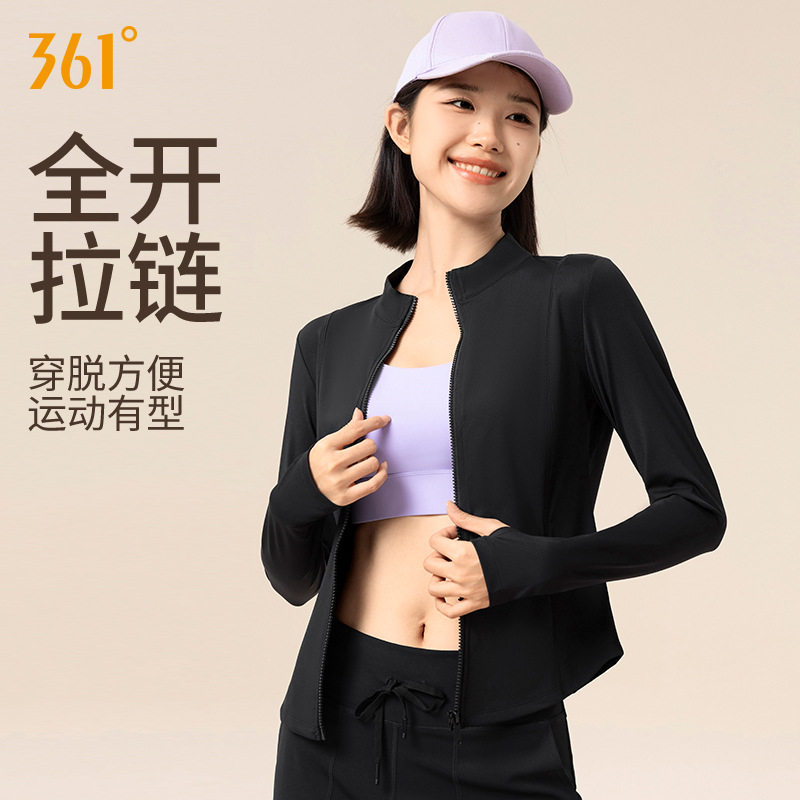 361瑜伽服上衣女秋冬健身服2026新款训练服跑步修身长袖运动外套