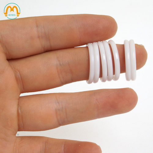 萌学蒙氏早教玩具DIY手工辅料手帕手套抹布挂环白色亚克力塑料环