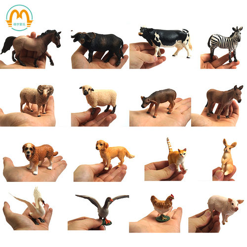 萌学蒙氏早教语言教具仿真动物模型复制品蒙特梭利教具动物农场