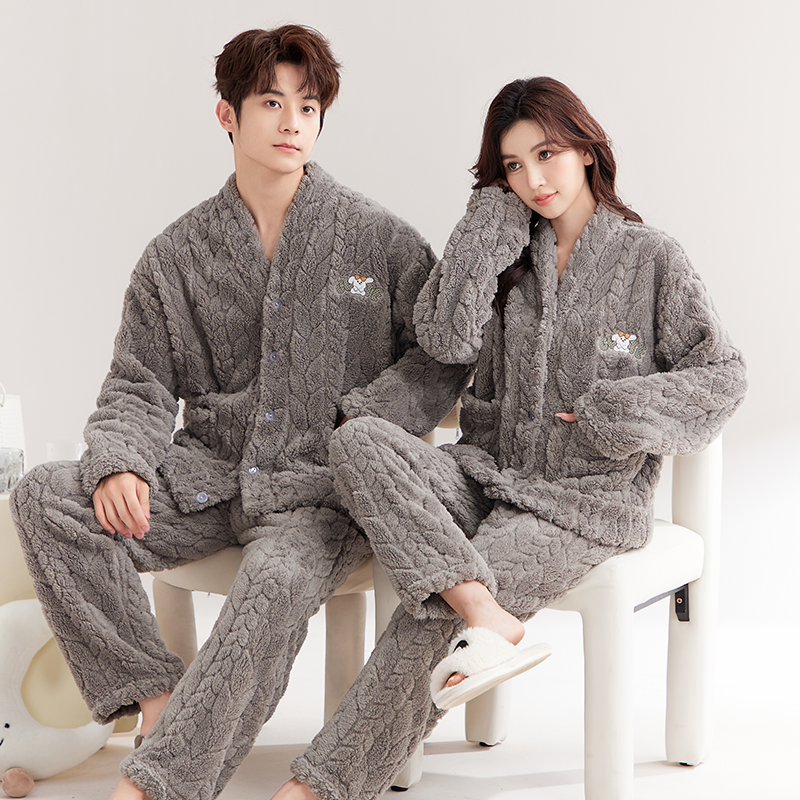 情侣睡衣女款秋冬季2024新款珊瑚绒加绒加厚法兰绒男士大码家居服,女士内衣/男士内衣/家居服,睡衣/家居服套装,淘宝优惠券,粉丝福利购,淘宝优惠卷