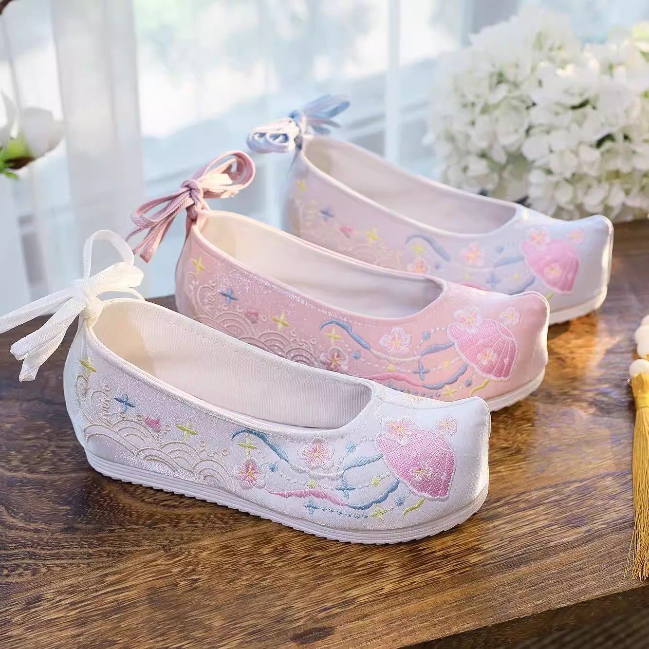 汉服鞋子女春夏搭配古风鞋子刺绣花布鞋内增高明制翘头古装汉元素,女鞋,汉服鞋,淘宝优惠券,粉丝福利购,淘宝优惠卷