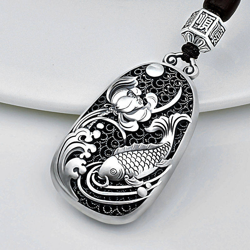 年年有余钥匙扣挂件男女创意复古锦鱼高档汽车钥匙链