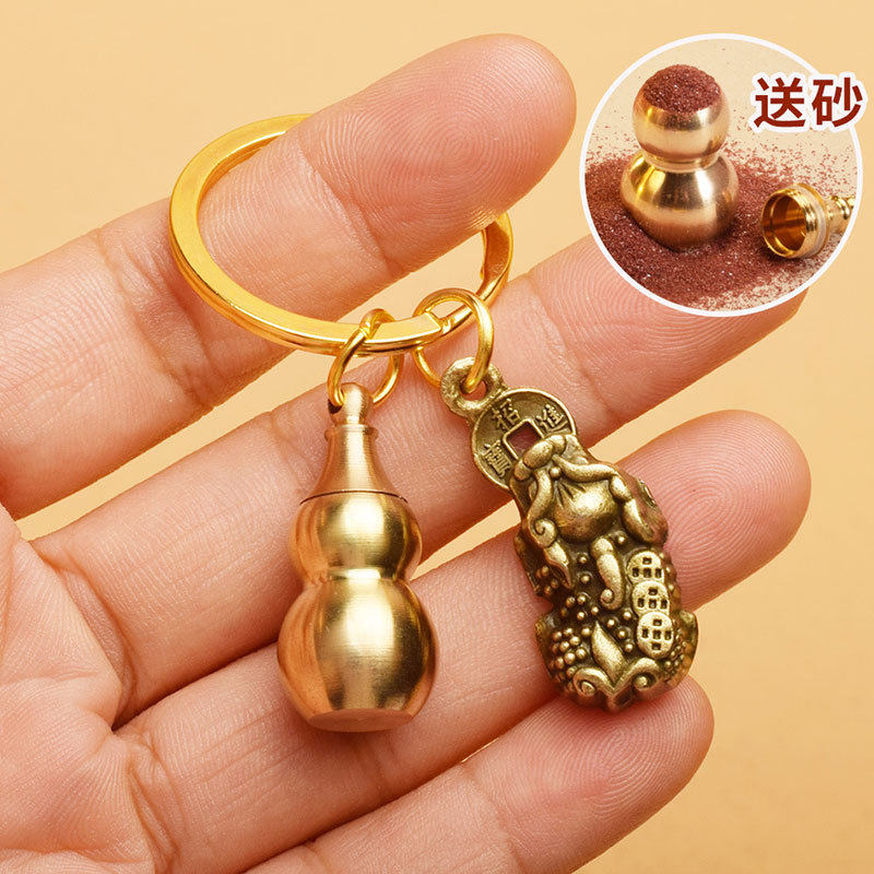 貔貅百福缸如意算盘一叶生财空心葫芦钥匙扣挂件礼品挂件汽车挂件