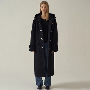 秋冬长款 RN牛角扣羊毛大衣女2025新款 PATT 羊绒毛呢子外套 ADE