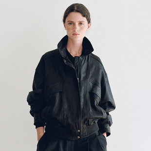 韩高级感小个子短款 n小众皮衣外套女秋冬新款 writt 夹克 thing