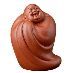 宇轩 紫砂欢喜弥勒茶佛宠摆件手工可养可爱茶玩茶艺家居装饰禅意