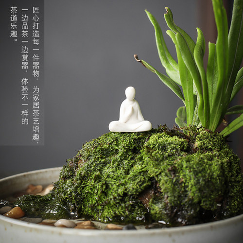 宇轩指尖白瓷茶宠可爱装饰摆件