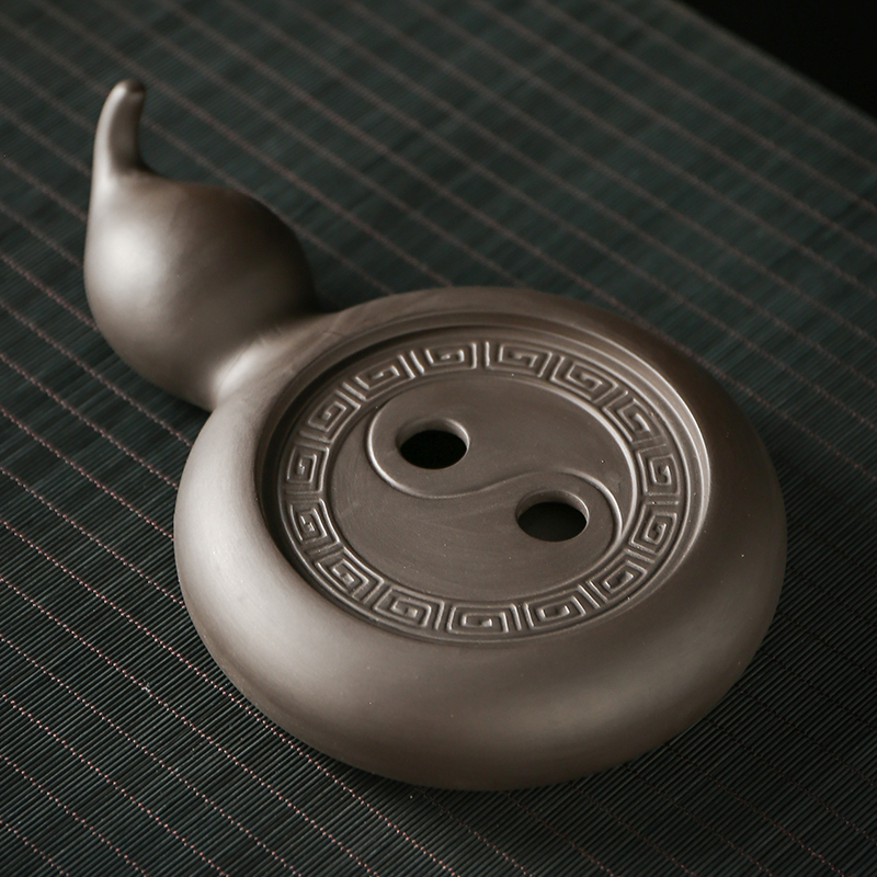thumbnail for Yuxuan Purple Clay Tea Pet Ornament: Handmade Small Dry Bubble Tray for Gourd Pot, Bring In Wealth and Treasure Pieces, Tea Table Toy, Can Be Used for Tea
