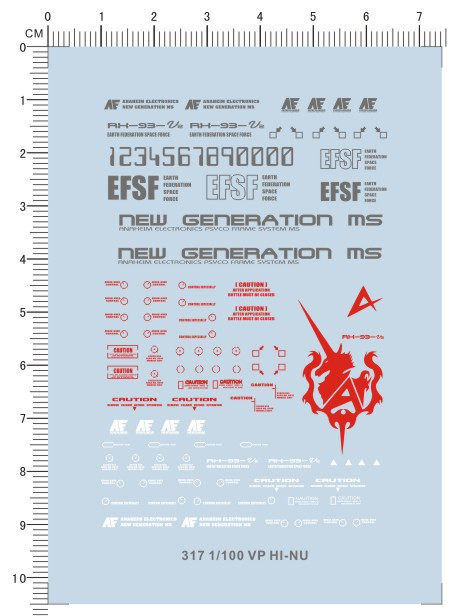 317  MC模魂真悟 第三弹 RX-93-2 Hi-V MG 海牛gd水贴2
