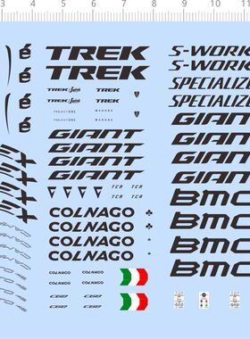 76373整版水贴 TREK BMC COLNAGO 平衡车模型意大利国旗2312