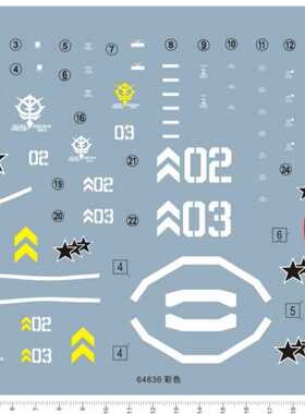 64636 PG GTO Zaku 黑色三连星马修机高机动扎古IIgd水贴改2