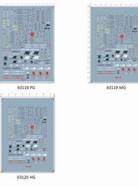 63120 63119 63118  UNICORN full psycho-frame 独角兽gd水贴纸1