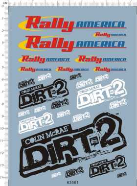 63860-14112 Rally_America colin mcrae dirt-2模型赛车水贴现货