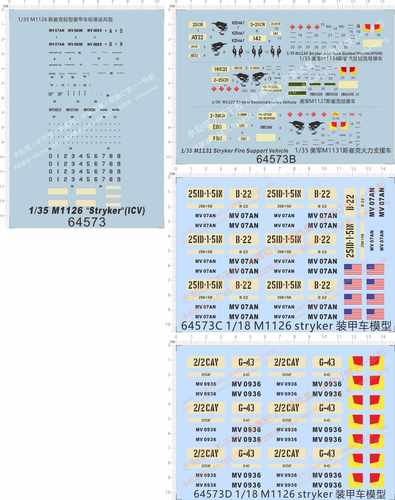 64573装甲车M1126 stryker斯崔克轻型标准运兵型Stryker ICV M1