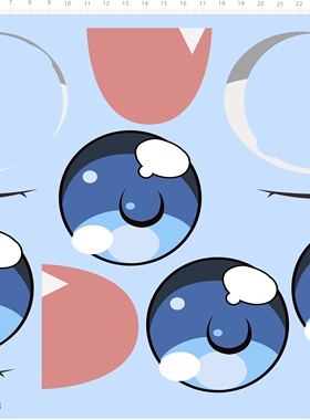 65993整版胶 改蛇鳞眼睛嘴巴比例模型人偶眼睛水贴纸定做订做定制