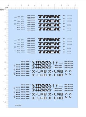 84078整版水贴trek s-work电镀银X-LAB MADONE平衡车F12 现货